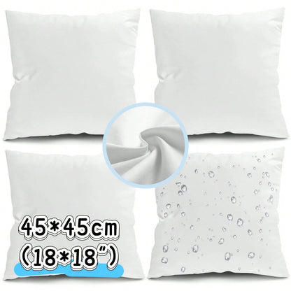 Tomnk 4pcs 18x18"/20x20" Pillow Inserts, White Waterproof FabricPillow Forms Soft Microfiber Filled, Pillow Inserts For Decorative Pillow Covers Cushion Bed Couch And Sofa