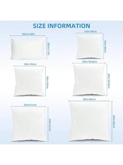 Tomnk 6/4pcs Pillow Inserts, Waterproof Decorative Throw Pillows Insert, Square Pillow Form For Patio, Furniture, Bed, Living Room, Garden, And Party Decorations Indoor, Dorm Room Essentials College