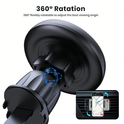 TOPK Magnetic Car Mount, Magnetic Phone Holder For Car With Powerful Magnetism, Upgraded Metal Hook Vent Clip, Single-Hand Operation, Compatible With IPhone 15 14 13 12 Pro Max Plus.