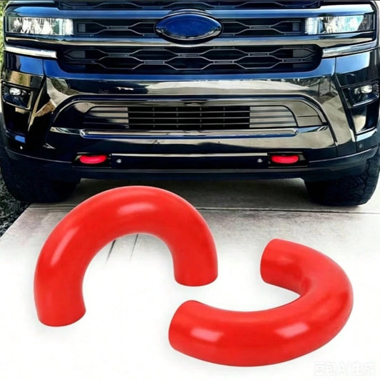 Tow Hook Covers Front Bumper Tow Hook Cap OEM Replacement Fit FD F150 2004-2024 Bronco Base Big Bend Outer Bank 2021-2024 Toyot Tundra 2017-2021 Weatherproof Anti-Rust Easy Install Pickup Truck Exteri