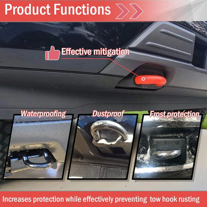 Tow Hook Covers Front Bumper Tow Hook Cap OEM Replacement Fit FD F150 2004-2024 Bronco Base Big Bend Outer Bank 2021-2024 Toyot Tundra 2017-2021 Weatherproof Anti-Rust Easy Install Pickup Truck Exteri