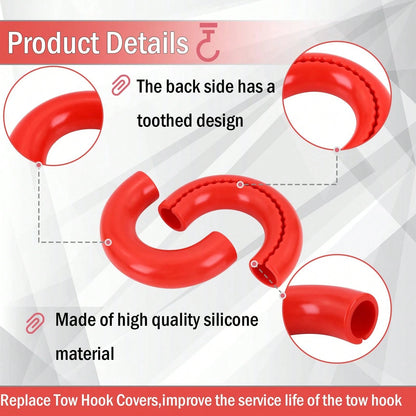 Tow Hook Covers Front Bumper Tow Hook Cap OEM Replacement Fit FD F150 2004-2024 Bronco Base Big Bend Outer Bank 2021-2024 Toyot Tundra 2017-2021 Weatherproof Anti-Rust Easy Install Pickup Truck Exteri
