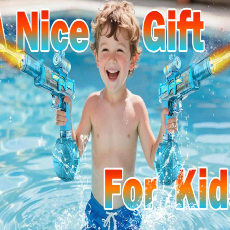 Toy Electric Water Gun, LED Lights, Large Capacity, Suitable For Patios, Swimming Pools, Parties, And More. Perfect For Boys And Girls, A Fun Outdoor Water Gun For Summer.