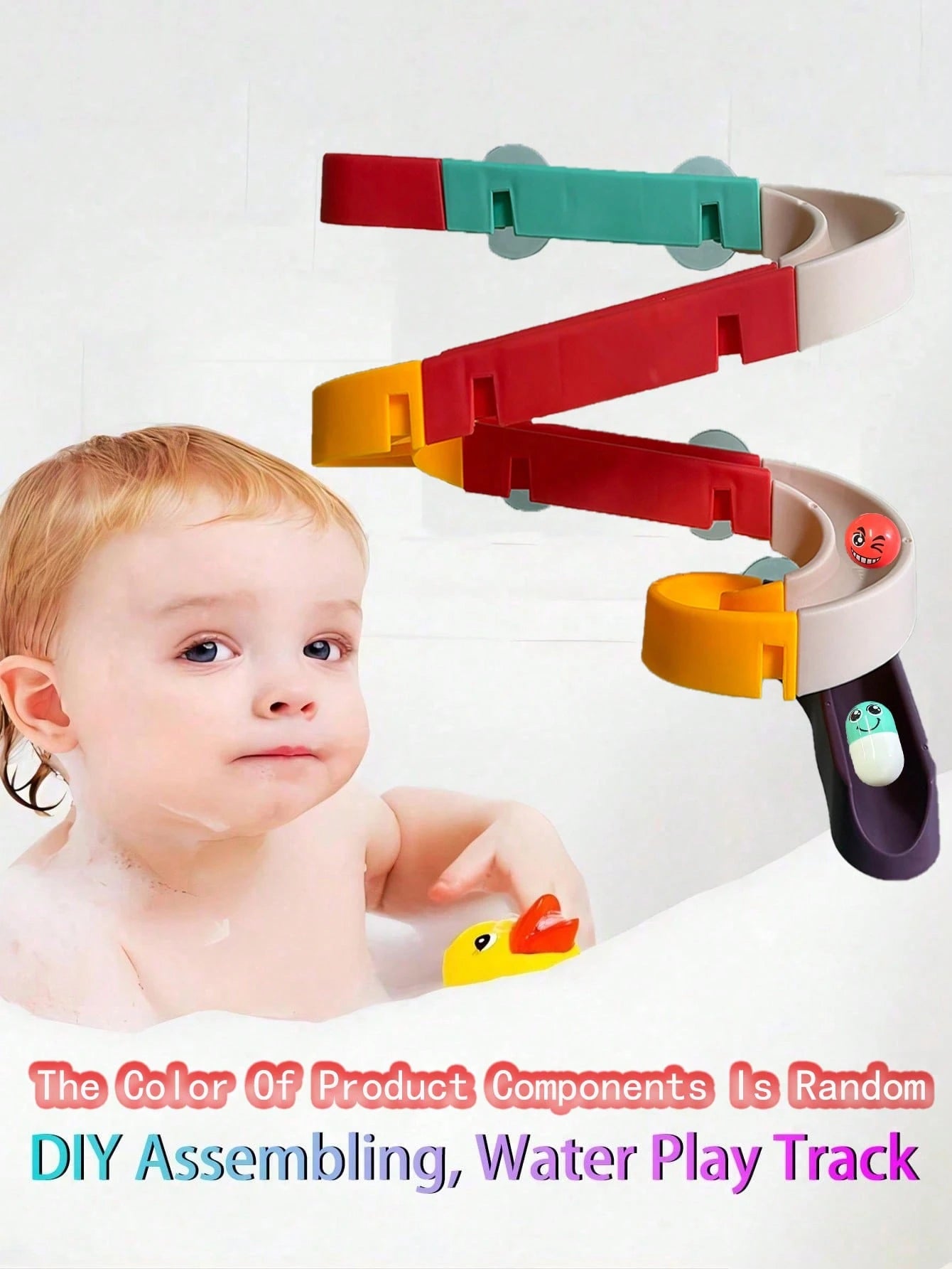 Track Bath Toys, Cute Children Swimming Toys, Water Park Games, Holiday Gifts (Random Color Product Components)