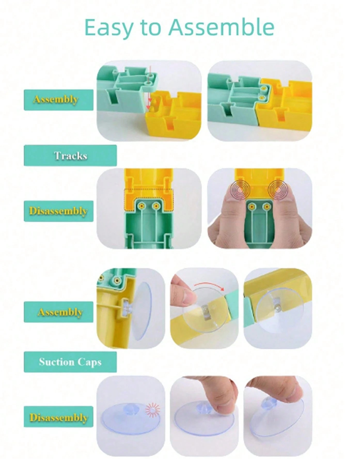 Track Bath Toys, Cute Children Swimming Toys, Water Park Games, Holiday Gifts (Random Color Product Components)