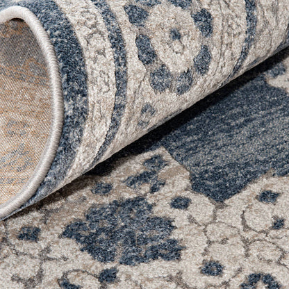 Traditions Area Rugs 2808NK Blue in 2 Sizes Made in USA