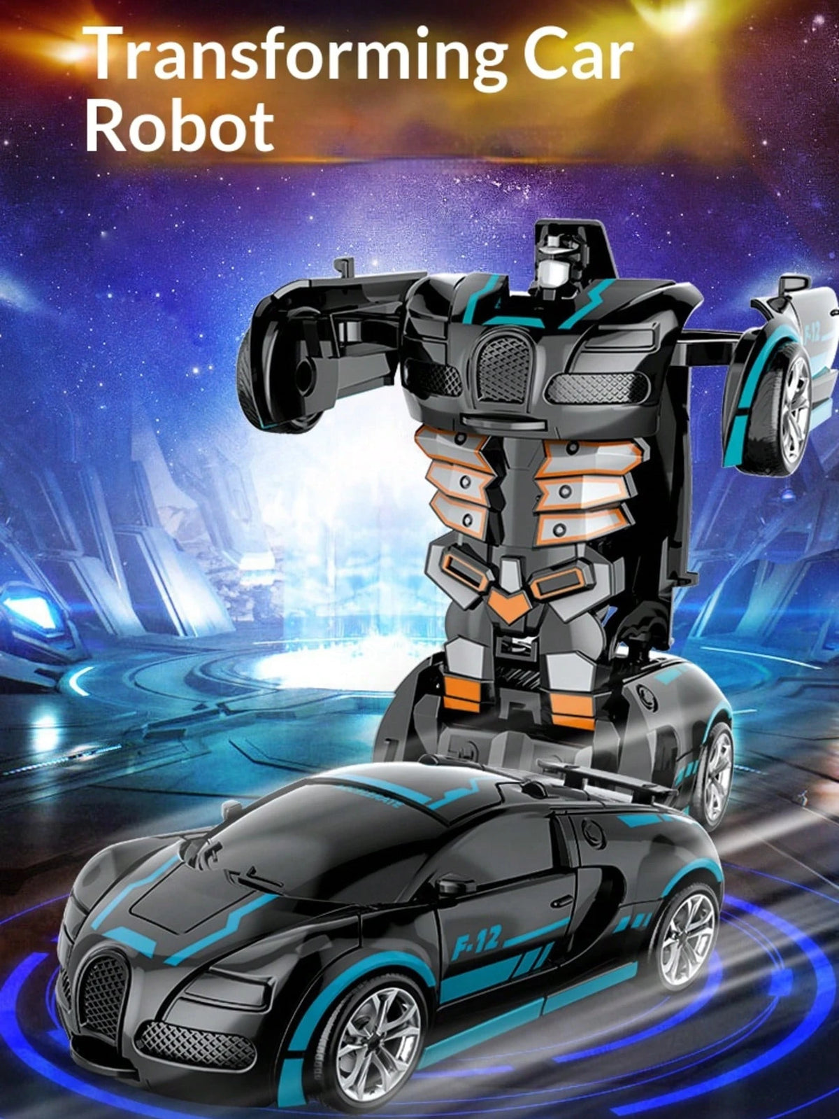 Transforming Car Robot, Sports Car Instantly Changes Into Mecha Robot! Supercar Design, Multiple Colors Available, Detailed Body Texture, Tough And Durable. Switches Shape After Collision, Inertia Dri