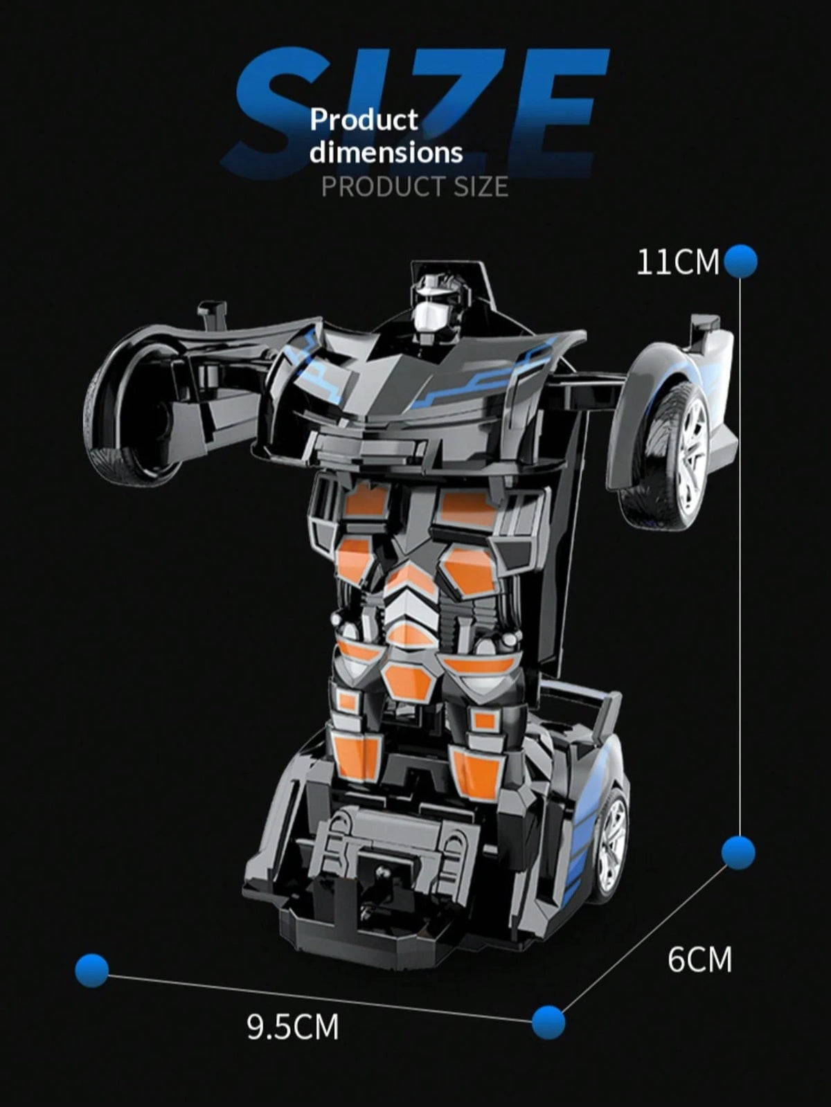 Transforming Car Robot, Sports Car Instantly Changes Into Mecha Robot! Supercar Design, Multiple Colors Available, Detailed Body Texture, Tough And Durable. Switches Shape After Collision, Inertia Dri