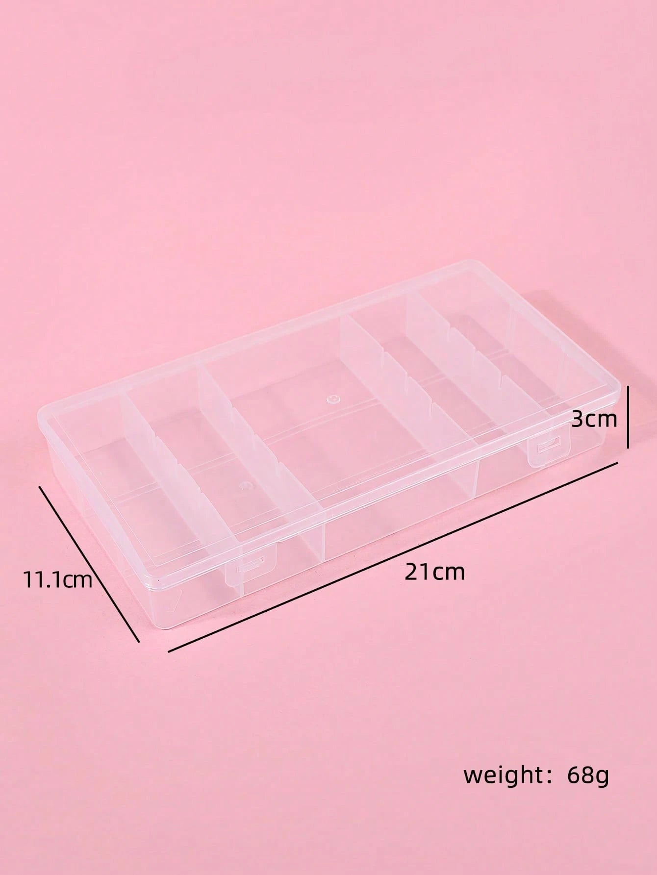 Transparent Rectangular Eyelash Tool Storage Box With Flip Lid, Clear Plastic Organizer Box, Suitable For Travel, Jewelry Storage Rack, Keychain, Ring Holder, Cosmetic Organizer, Storage Room, Storage