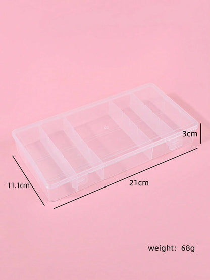 Transparent Rectangular Eyelash Tool Storage Box With Flip Lid, Clear Plastic Organizer Box, Suitable For Travel, Jewelry Storage Rack, Keychain, Ring Holder, Cosmetic Organizer, Storage Room, Storage