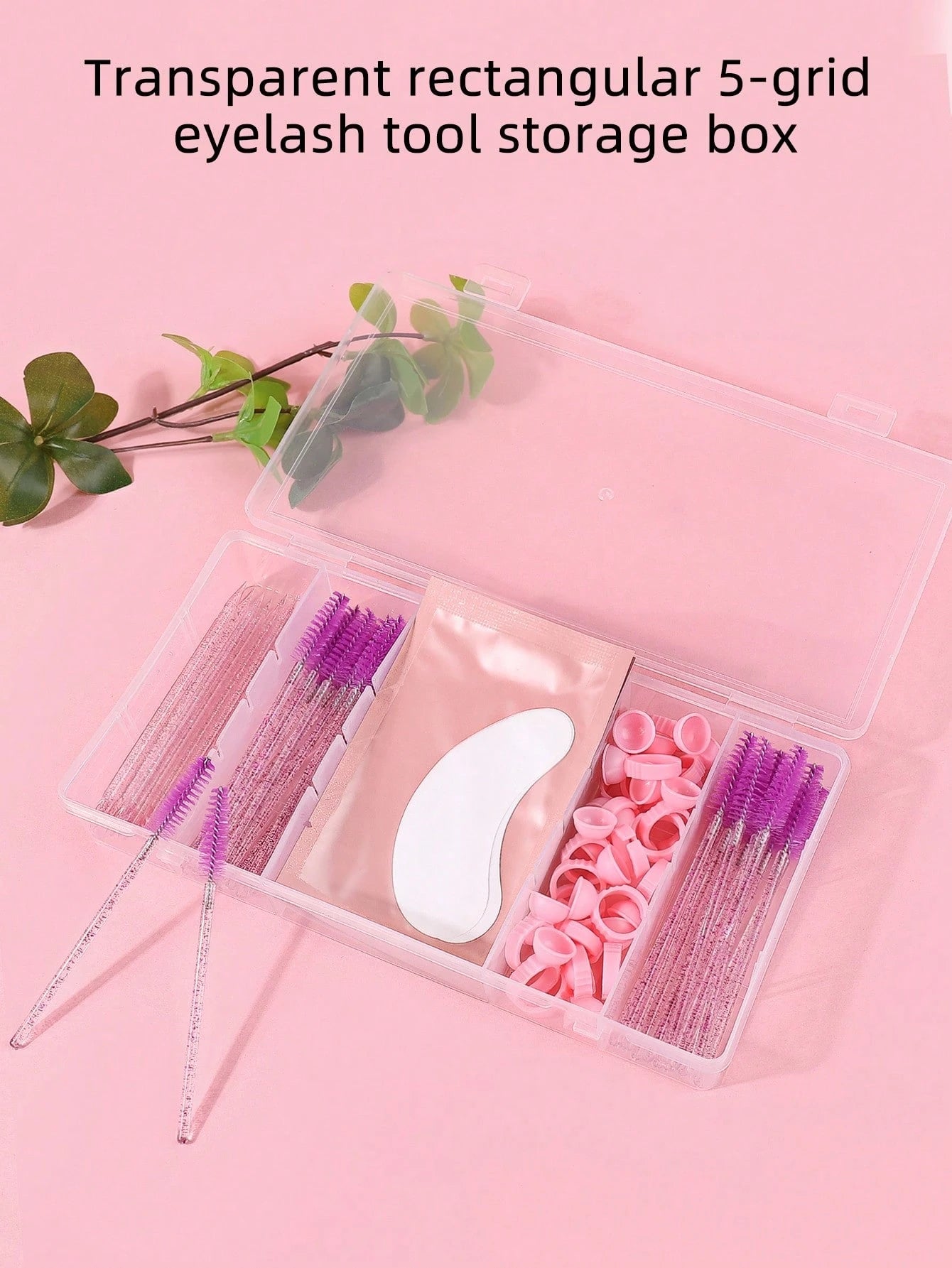 Transparent Rectangular Eyelash Tool Storage Box With Flip Lid, Clear Plastic Organizer Box, Suitable For Travel, Jewelry Storage Rack, Keychain, Ring Holder, Cosmetic Organizer, Storage Room, Storage