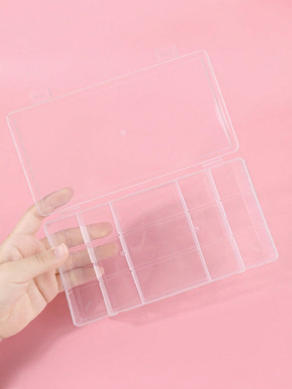 Transparent Rectangular Eyelash Tool Storage Box With Flip Lid, Clear Plastic Organizer Box, Suitable For Travel, Jewelry Storage Rack, Keychain, Ring Holder, Cosmetic Organizer, Storage Room, Storage
