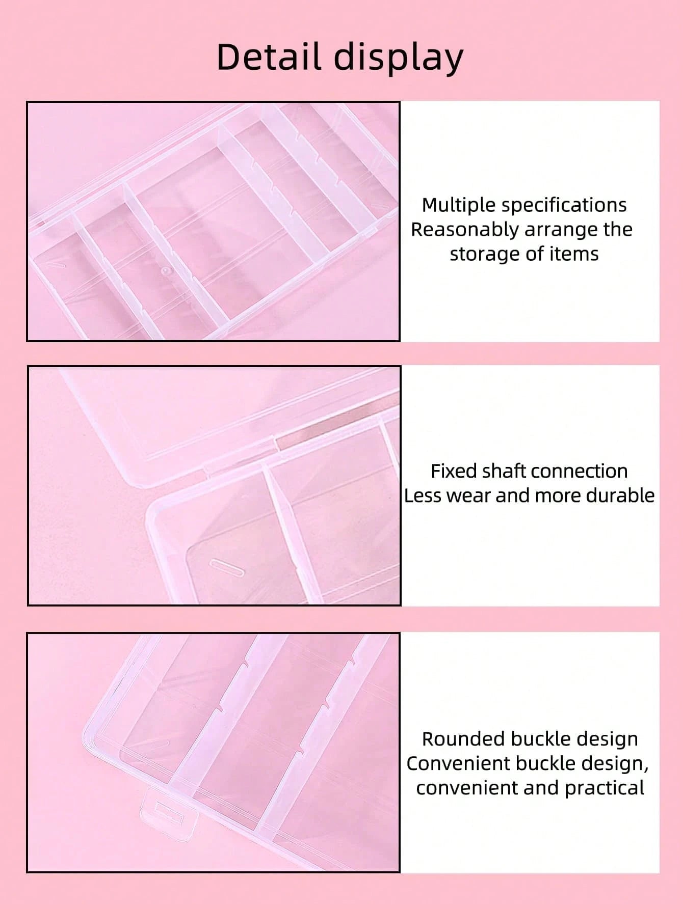 Transparent Rectangular Eyelash Tool Storage Box With Flip Lid, Clear Plastic Organizer Box, Suitable For Travel, Jewelry Storage Rack, Keychain, Ring Holder, Cosmetic Organizer, Storage Room, Storage