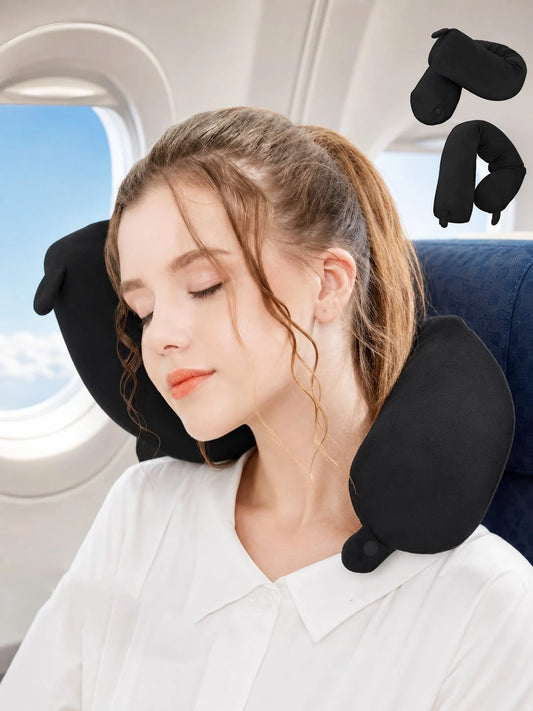 Travel Pillow Twist Memory Foam Neck Pillow For Travel, Airplane, Buses, Trains At Home, Chin, Lumbar Leg Support, Bendable Roll Pillow