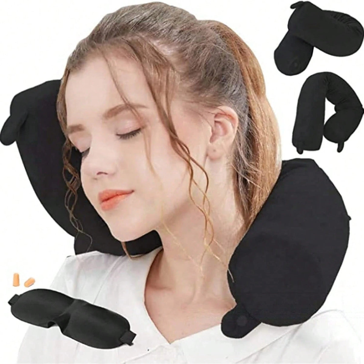 Travel Pillow Twist Memory Foam Neck Pillow For Travel, Airplane, Buses, Trains At Home, Chin, Lumbar Leg Support, Bendable Roll Pillow