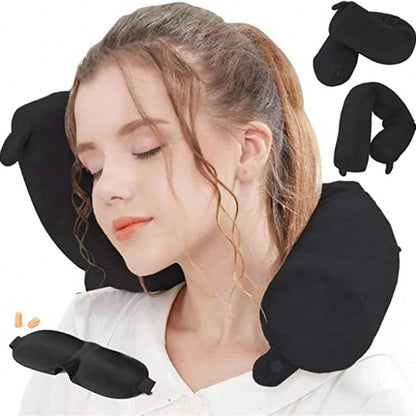 Travel Pillow Twist Memory Foam Neck Pillow For Travel, Airplane, Buses, Trains At Home, Chin, Lumbar Leg Support, Bendable Roll Pillow