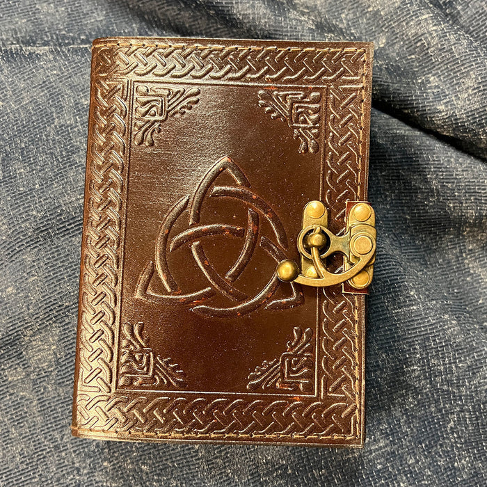 Trinity Knot Leather Journal w/ Metal Latch