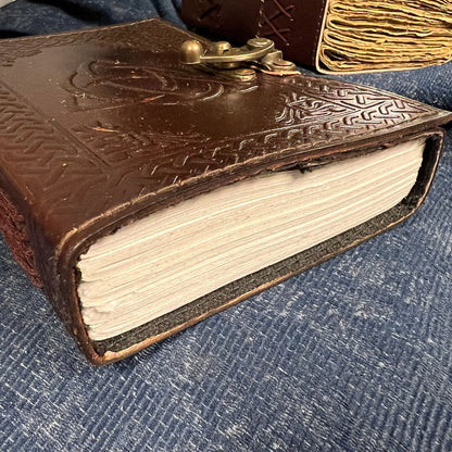 Trinity Knot Leather Journal w/ Metal Latch