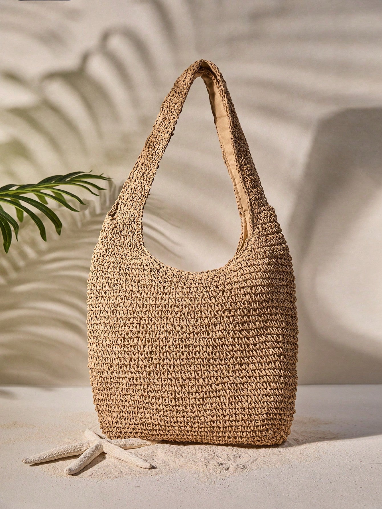 Tropiscape Gusure Bag Large Capacity Weave Tote Bag Summer Straw Handbag And Purse Female Bohemian Shoulder Bag For Women Ladies Bag, Beach Essentials, Summer Women Bag, Perfect For Travel, Vacation