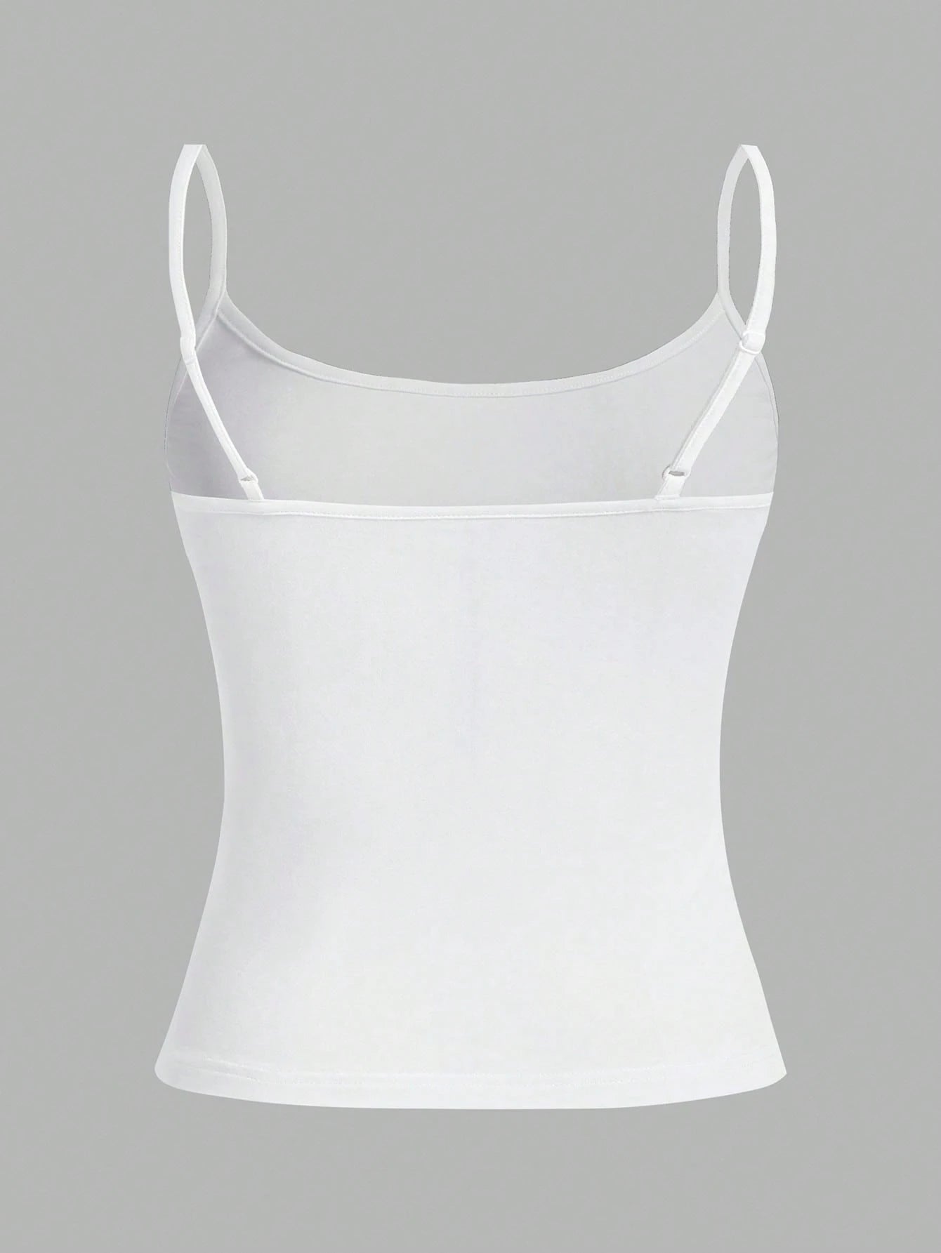 Tseoso 3pcs/Set Women's Slim-Fit Camisole Tops,95% Cotton White And Brown Basic Cami Tops,Casual Summer Fitted Tank Tops,Cute Everyday Versatile Softgirl