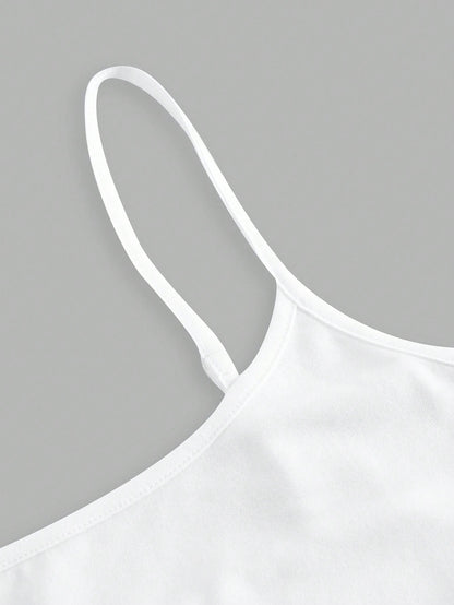 Tseoso 3pcs/Set Women's Slim-Fit Camisole Tops,95% Cotton White And Brown Basic Cami Tops,Casual Summer Fitted Tank Tops,Cute Everyday Versatile Softgirl