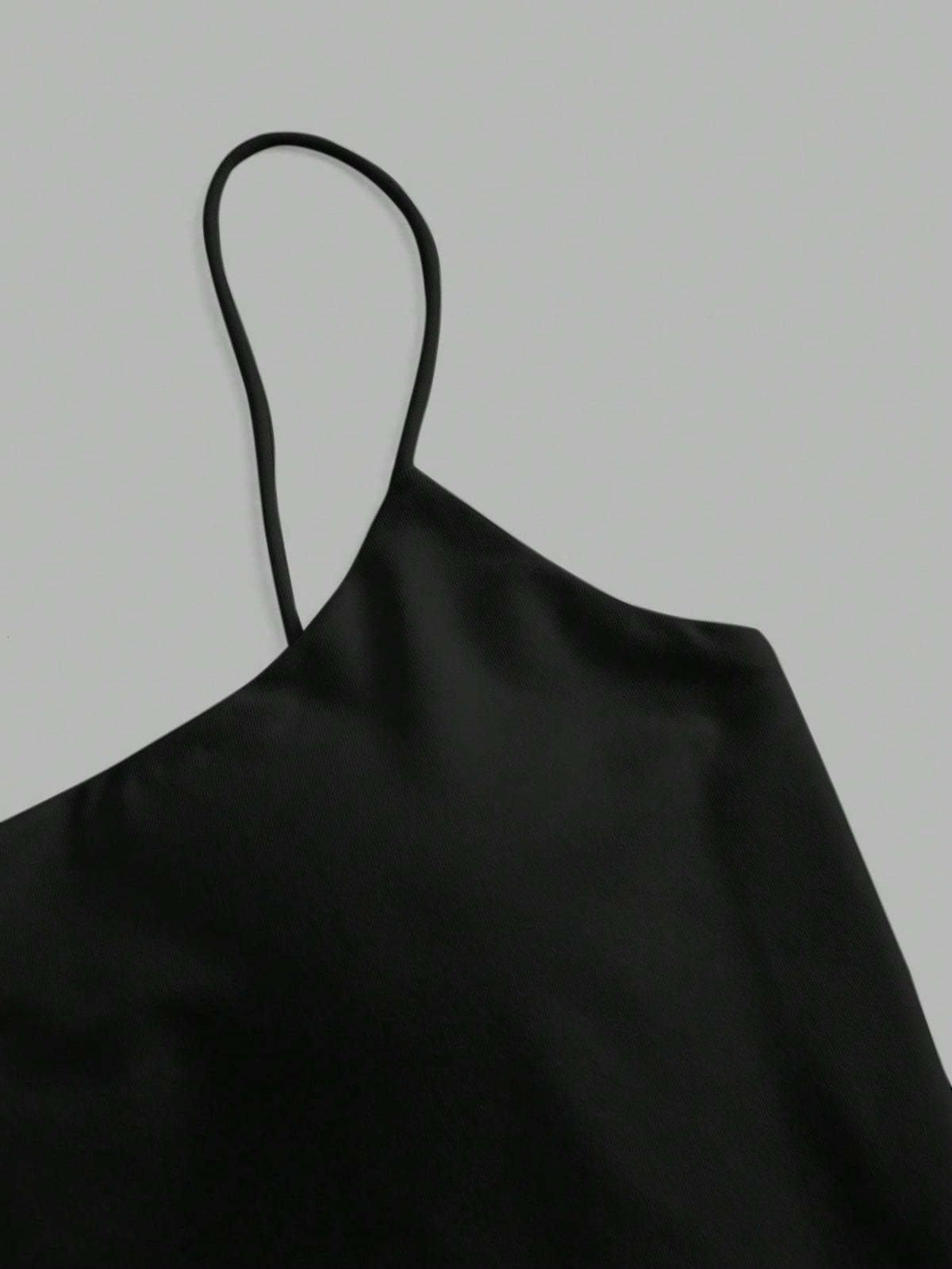 Tseoso Women's Black Summer Basic Modest Sexy Gym Casual Backless Crop Top,Tight Fitting Round Neck Padded Built-In Bra,Solid Color Pleated Cami Night