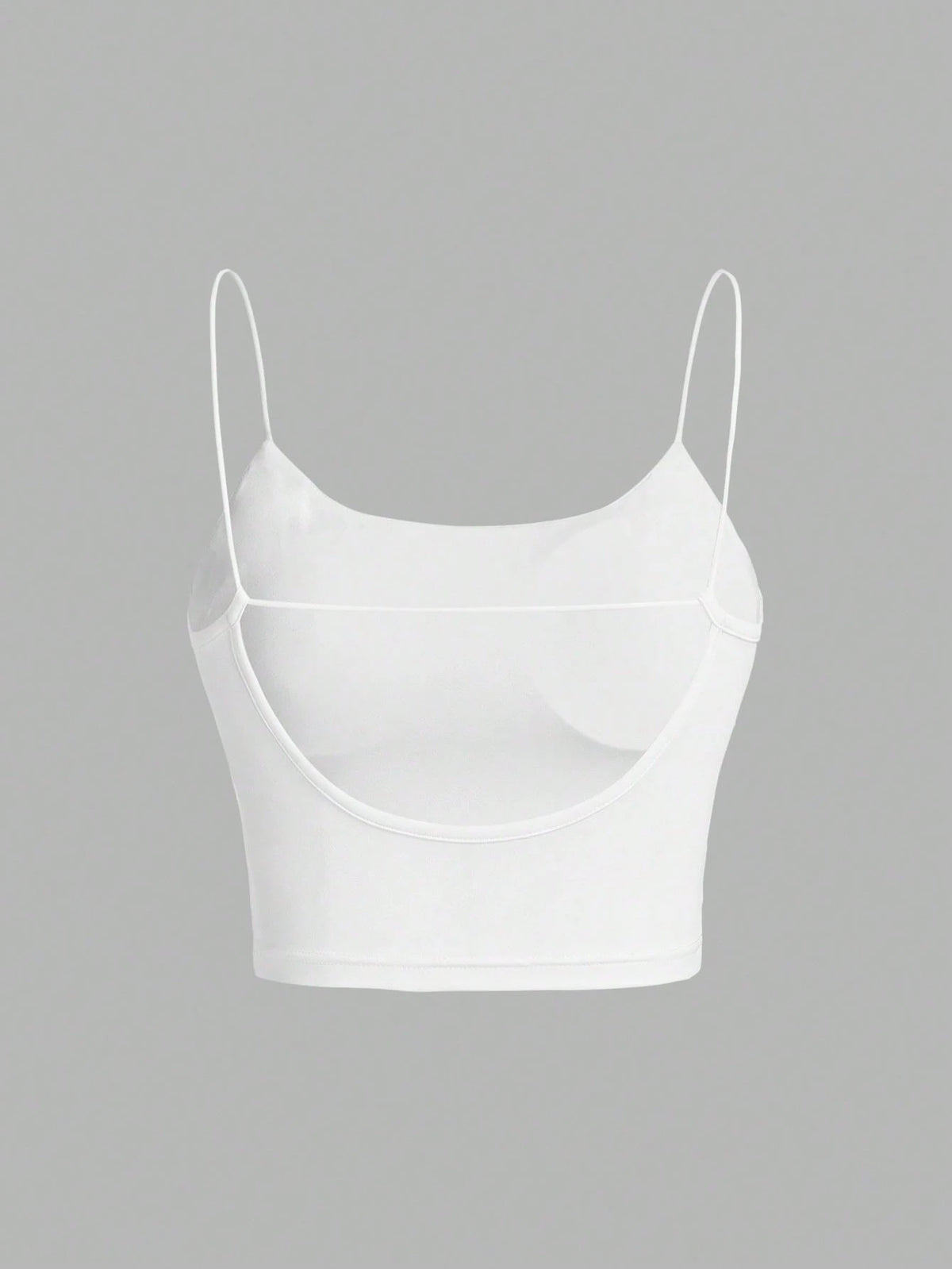 Tseoso Women's Solid Color Spaghetti Strap Simple Modest Camisole, Casual Everyday Wear Everyday All White Summer