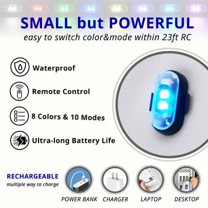 Tutu Car Led Light RGB LED Portable Party Light,Remote Control Wireless 8 Colors Strobe Lighting,Rechargeable Footwell Lights,Under Glow Kits Car Mods, Exterior Interior Decorative Accessories, Flash