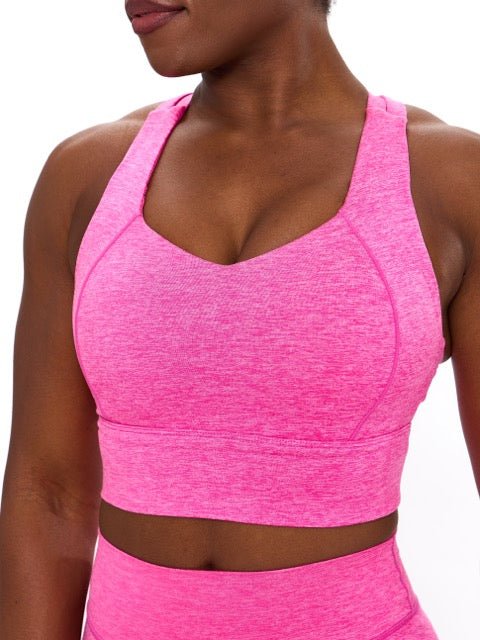 Twilight Dream Heather Sports Bra - Candy Crush Pink