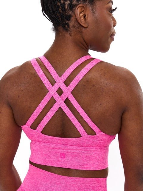 Twilight Dream Heather Sports Bra - Candy Crush Pink