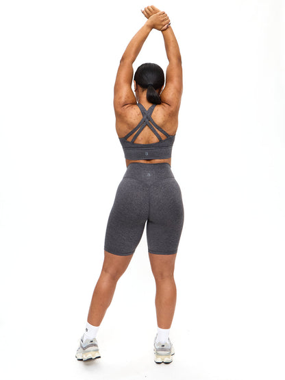 Twilight Dream Heather Sports Bra - Heather Charcoal