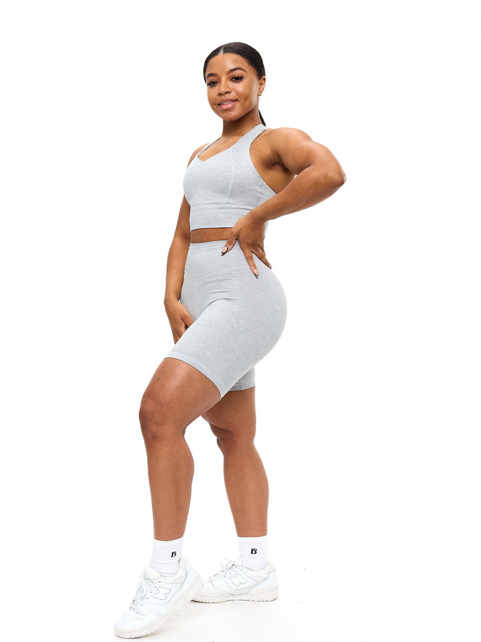 Twilight Dream Heather Sports Bra - Heather Grey