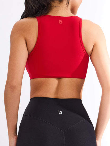 Twisted Curve Sports Bra - Lipstick Red