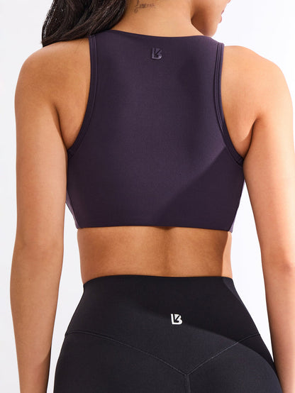 Twisted Curve Sports Bra - Purple Shadow