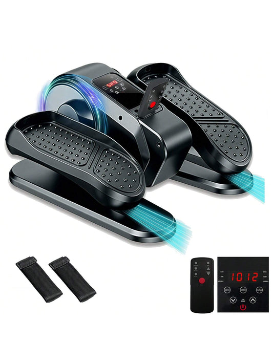 Under Desk Elliptical Machine Leg Exerciser While Sitting For Seniors Fully Assembled, Portable & Quiet Electric Seated Pedal Exerciser With 12 Adjustable Speed&Remote Control Exercise Machine
