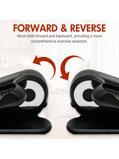 Under Desk Elliptical Machine Leg Exerciser While Sitting For Seniors Fully Assembled, Portable & Quiet Electric Seated Pedal Exerciser With 12 Adjustable Speed&Remote Control Exercise Machine