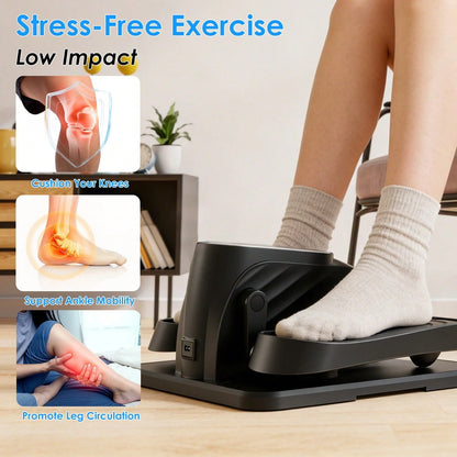Under Desk Elliptical Machine With Remote, Ellipse Leg Exerciser As Seen On TV, Seated Pedal Exerciser For Seniors, 15 Speeds, Forward & Reverse Direction, Manual & Auto Mode For Home Office