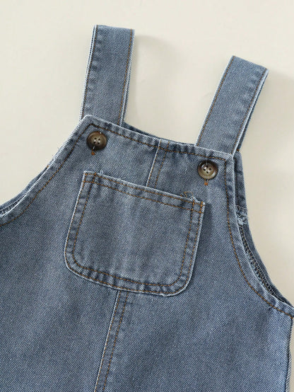 Unisex Baby/Baby Boy/Girl Cute Denim Bib Shorts Romper, Baby Boy Summer Clothes, Streetwear, Baby Overalls, Jeans