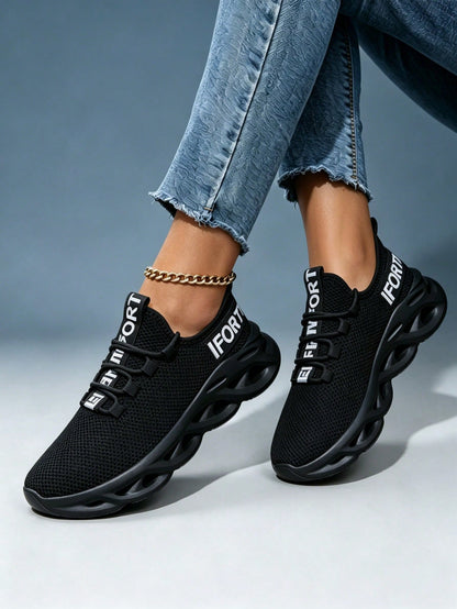 Unisex Black Sock Sport Sneakers – Breathable Mesh Upper, Slip-On Fit, Lightweight Casual Running Shoes For Daily Wear & Walking