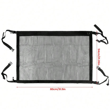 Universal Car Roof Storage Bag- Adjustable Zipper Mesh Net Organizer For Sundries, Cargo, And Accessories- Sturdy, Easy-To-Install, And Space-Saving Design
