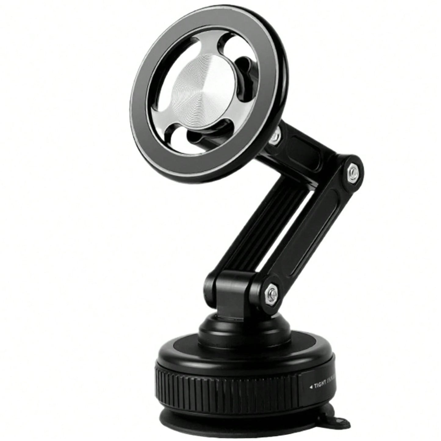 Universal Magnetic Car Phone Holder With Suction Cup Base, 360° Free Rotation Foldable Design, Strong Adsorption, Suitable For Car Dashboard, Windshield, Bathroom Glass And Office Desk