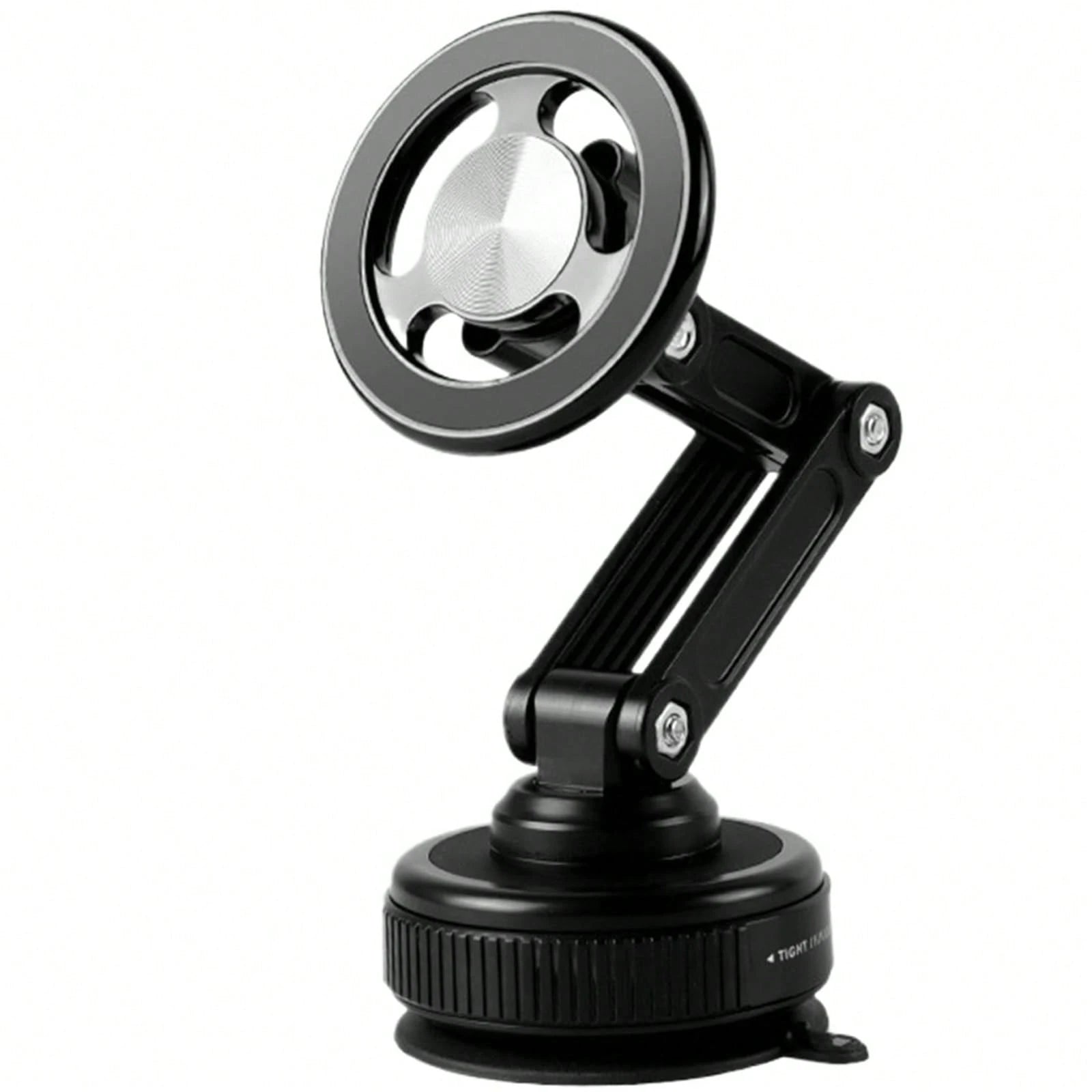 Universal Magnetic Car Phone Holder With Suction Cup Base, 360° Free Rotation Foldable Design, Strong Adsorption, Suitable For Car Dashboard, Windshield, Bathroom Glass And Office Desk