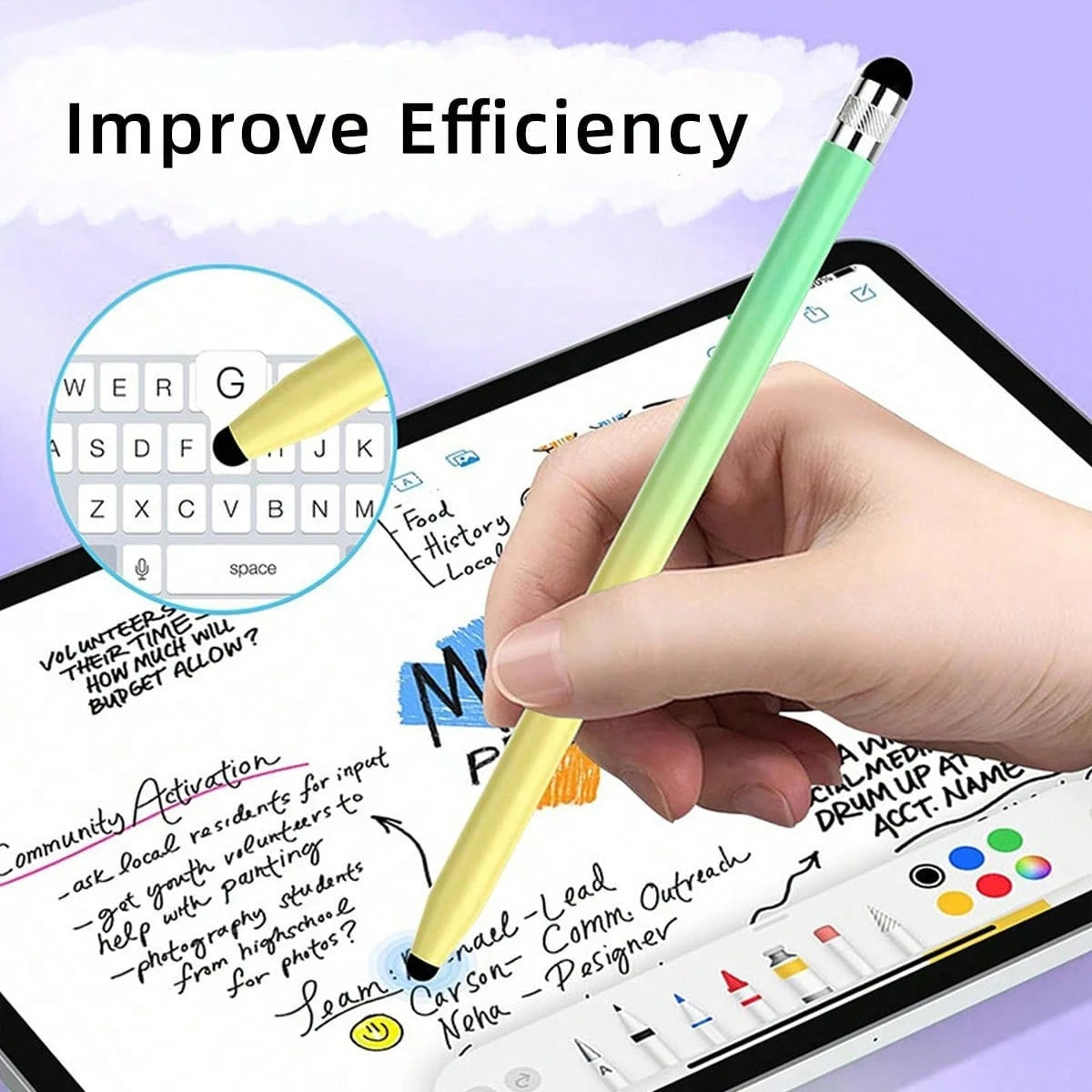Universal Stylus Pen, Compatible With 10th/11th Gen, Air, Pro, Also Works With IOS, Android, Systems, Can Be Paired With Pen Case, Fashionable Gradient Colors, Multiple Styles