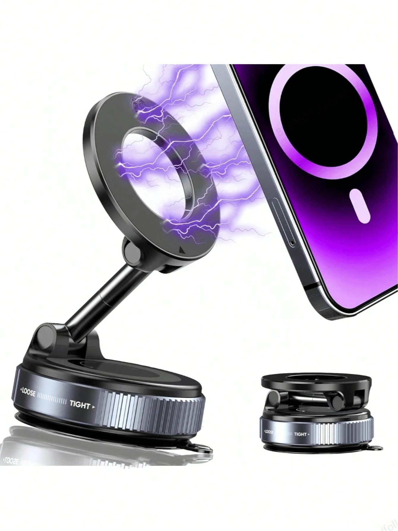 Upgraded Car Phone Holder, Super Strong Magnetic Car Phone Mount, 360° Adjustable Vacuum Suction Cup Car Phone Holder, Unisex Car And Truck Accessory, Car Phone Holder, Show Your Love, Holiday Gift