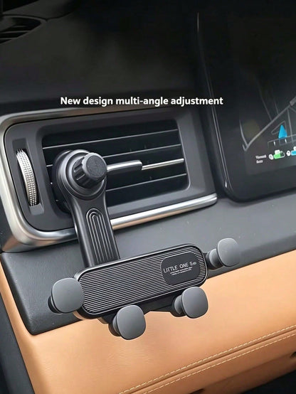 Upgraded Extended Base Car Phone Holder, Adjustable Spiral Hook, Fits Horizontal/Vertical/Diagonal Air Vents, Silicone Pad Anti-Scratch, 360° Rotation, Car Interior Phone Mount