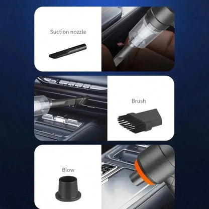 Upgraded Three-In-One Vacuum Cleaner, Multi-Purpose Suction, Blowing And Charging, Rechargeable Wireless Mini Vacuum Cleaner, Strong Suction Power. Suitable For Car/Office/Home Cleaning. Outdoor Campi