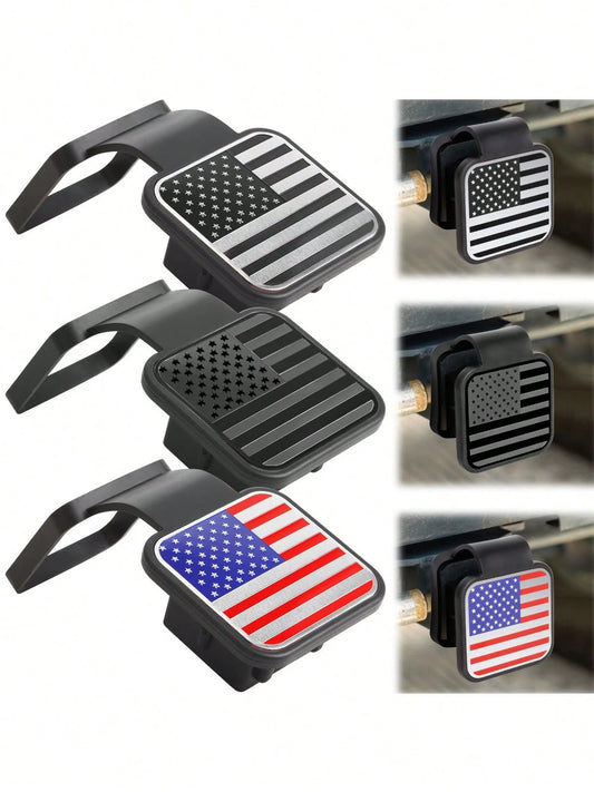 USA Flag Hitch Receiver Cover Tow Trailer Tube Plug Cap 4-Way Flat Insert 2 Inch