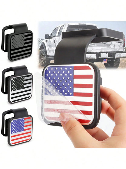 USA Flag Hitch Receiver Cover Tow Trailer Tube Plug Cap 4-Way Flat Insert 2 Inch