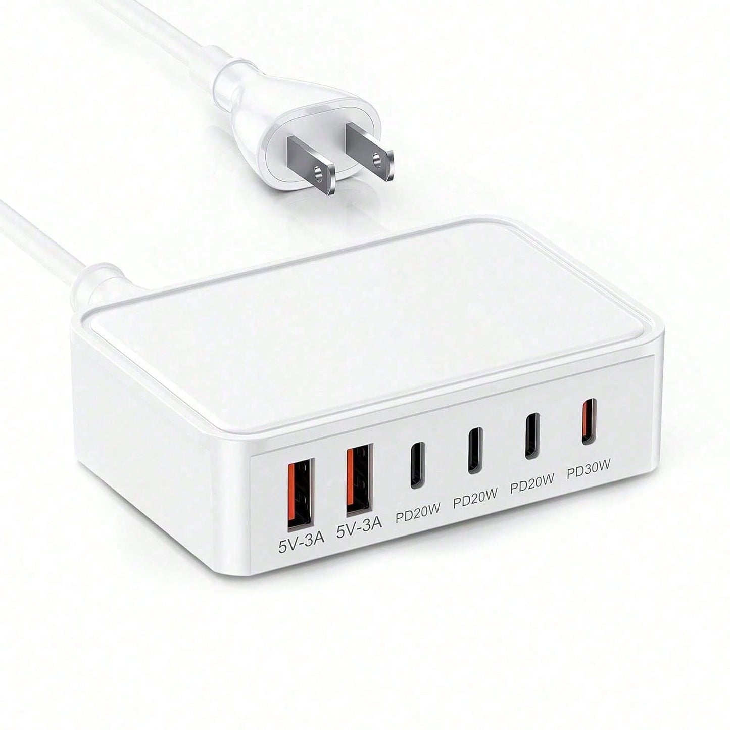 USB C Charger Block, 6 Port Type C Fast Charging Station Hub, USB C Wall Charger Adapter Plug For Phone 17, 16, 15, 14, 13, 12 Pro Max, Pixel, Galaxy And More