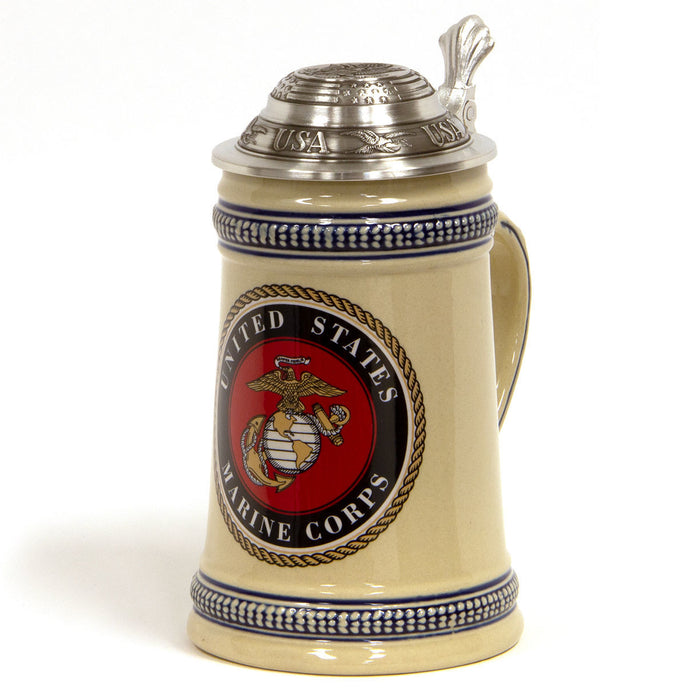 USMC Stoneware SteinÂ with Lid